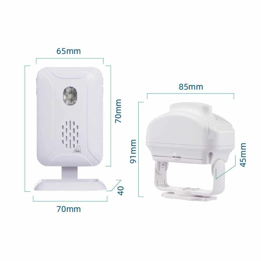 Wireless PIR Motion Sensor Doorbell Remote Motion Detect Alarm