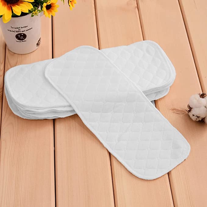 PM 3-layers Newborn Baby Diaper Inserts Washable Reusable Cotton Nappy Inserts Breathable Infant Diapers Insert