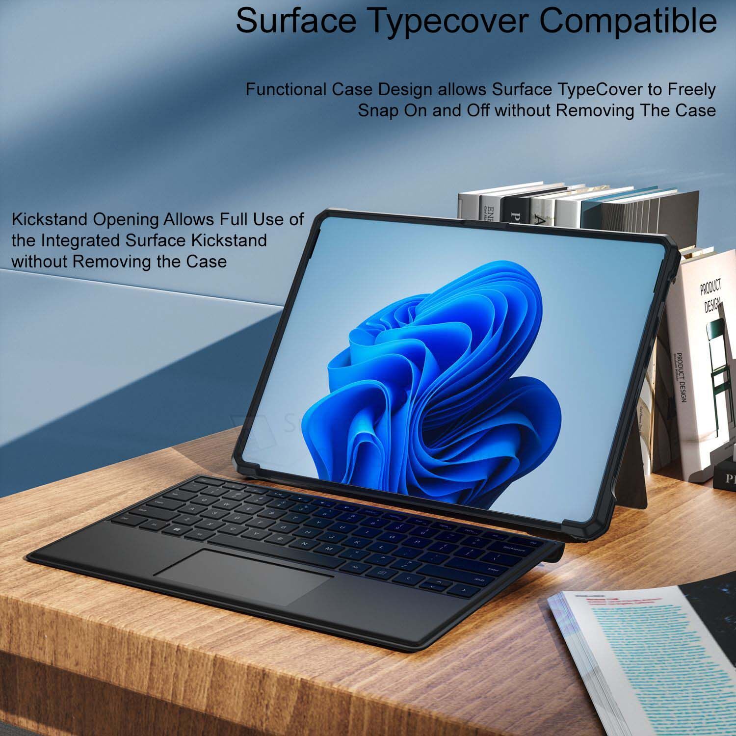 [MALAYSIA]Microsoft Surface Pro 8 Rugged Casing Microsoft Surface Pro 8 Rugged Casing Pro 8 Rugged Case Stand Flip Case Surface Pro 8 Protective Case - Includes Kickstand Cover New 2022 / 2023 Version