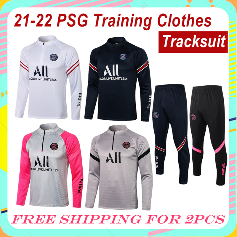 21-22 Bộ quần áo tập luyện dài tay PSG Áo khoác thể thao PSG Áo khoác tập