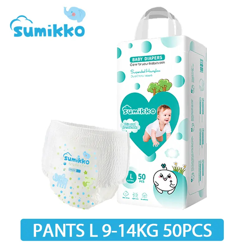 Sumikko 50PCS Premium Baby Diaper pants diaper tape diaper pants pull-ups Ultra-thin and breathable All size S/M/L/XL/XXL/XXXL