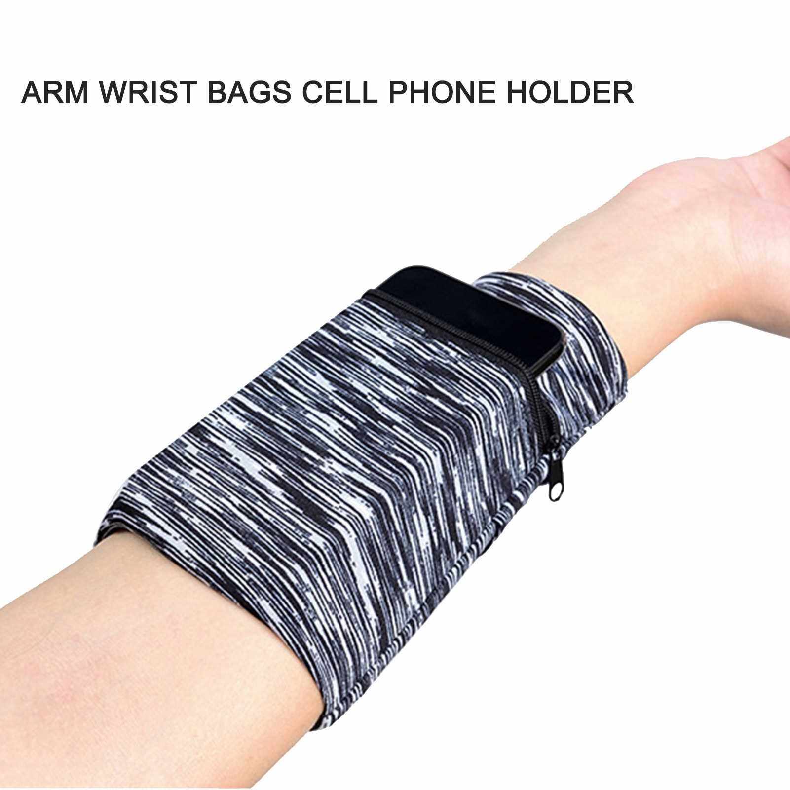 BEST SELLER Wrist Wallet Arm Wrist Bags Cell Phone Holder, Running Wrist Bag, Sweat Armband , Key Card Cash Pouch Cell Phone Pocket for Sports Fitness, Travel, Running, Fishing, Camping, Hiking (Brown)