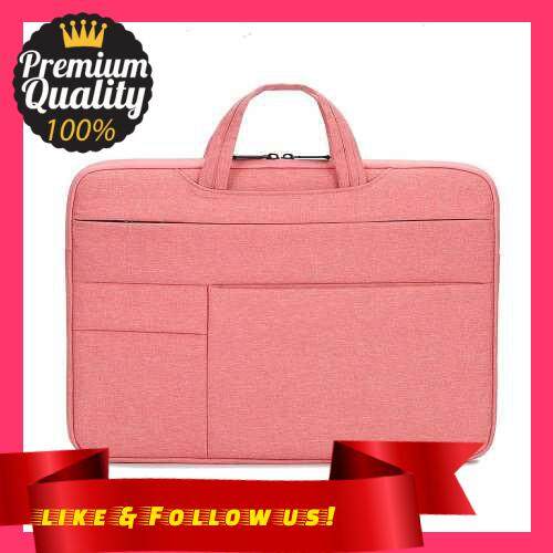 People\'s Choice Portable Laptop Bag 13.3 inch Laptop Case Waterproof Nylon Laptop Bag Briefcase Leisure Business Handbag Pink (Pink)