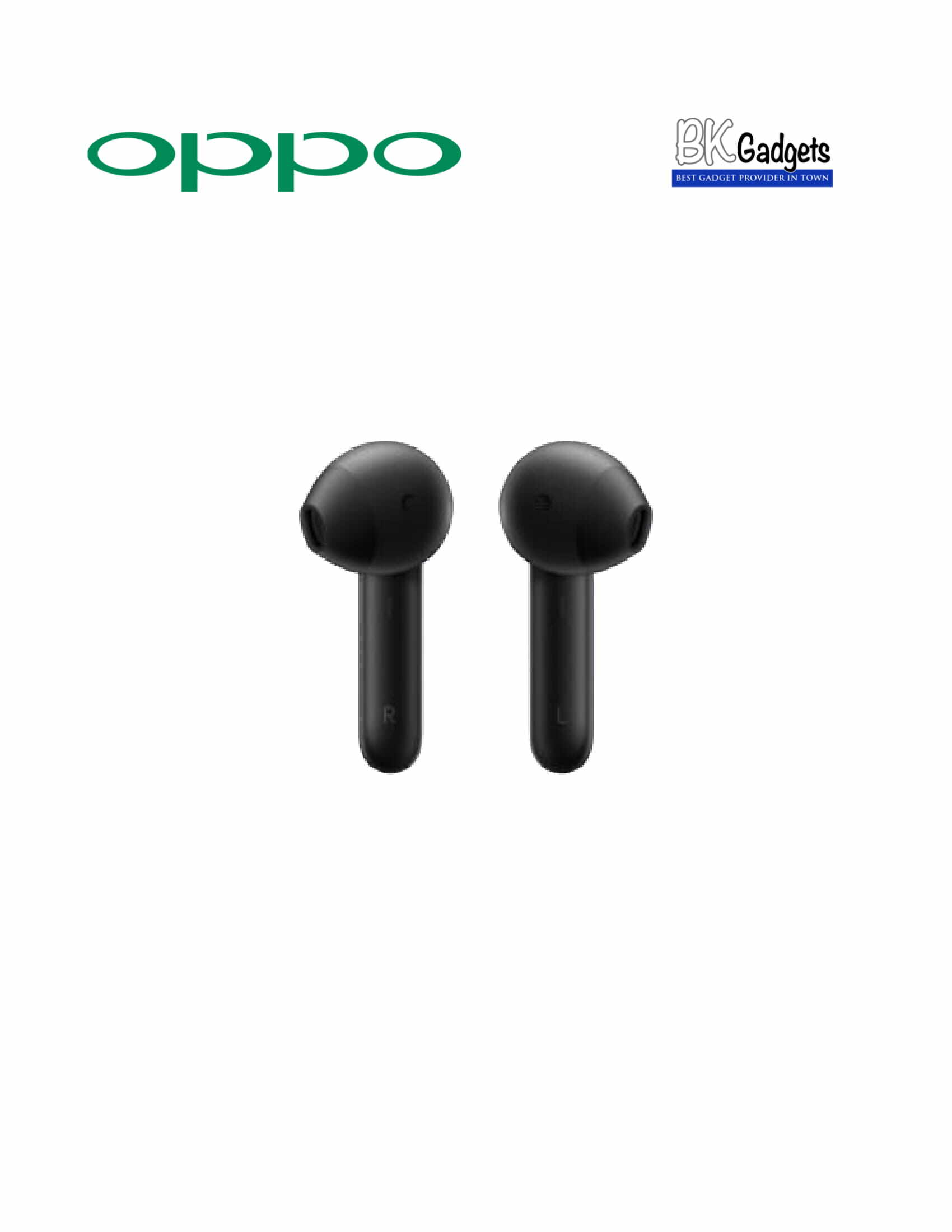 OPPO Enco Free Bluetooth Wireless Earbuds [ Black ] + Water Resistant