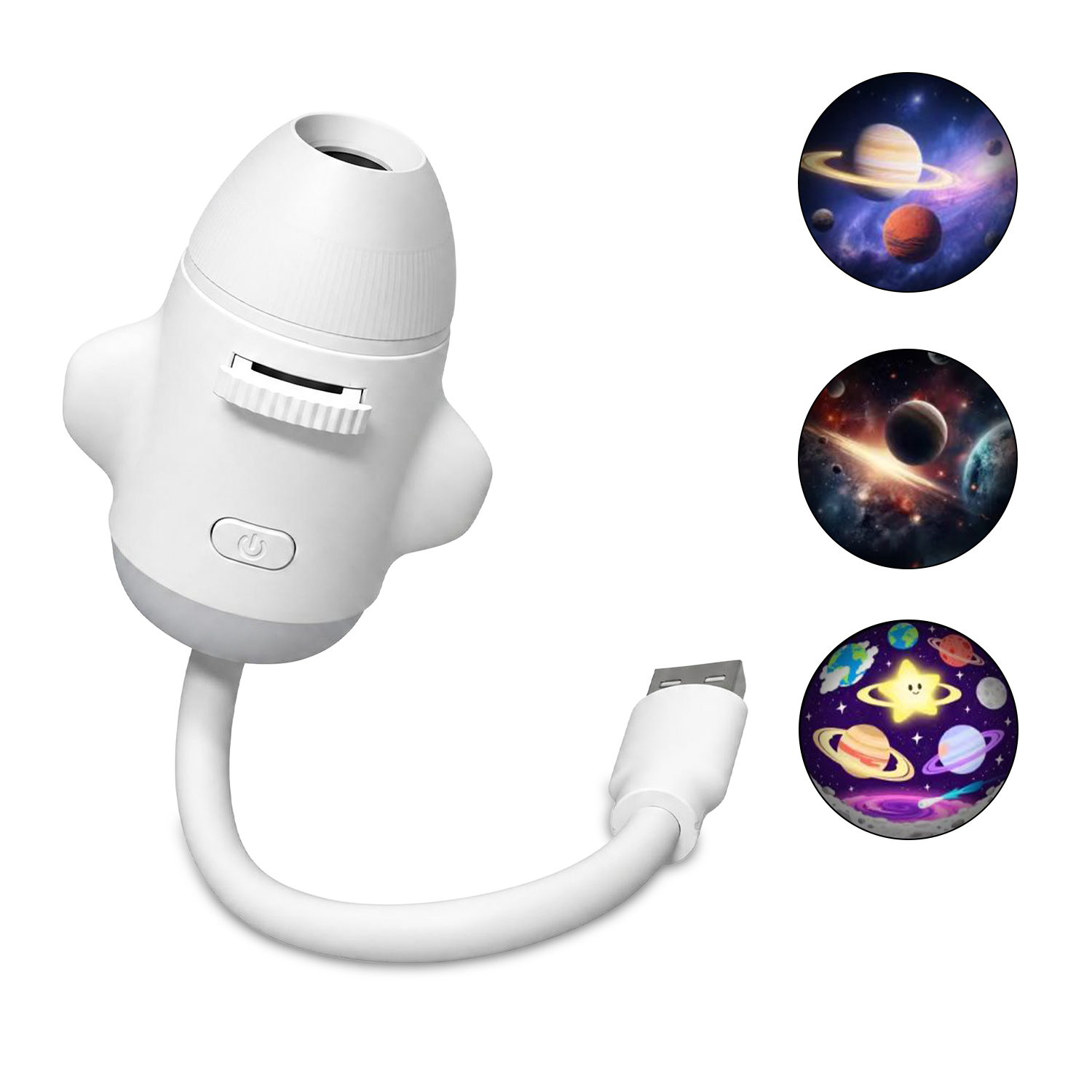 ZDSSY Portable USB Ambient Galaxy Star Projection Starry Sky Night LightOne-Click Dual Mode Switch 360° Adjustable Projection Angle Long Press to Dim Plug & Play Eye-Caring Lamp with Soft Light for Multiple Scenes