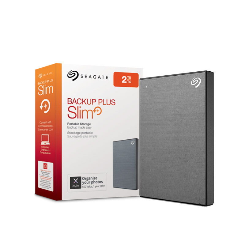 Seagate 2TB Backup Plus Slim Aluminium / One Touch Portable External Hard Disk Drive