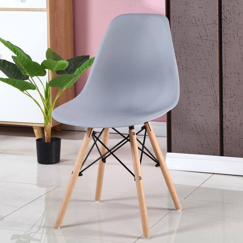 Eames Chair Anti-slip chair leg Plastic Dining Chair Kafe Kerusi Wood Leg Cafe Meeting room chair White Black Color