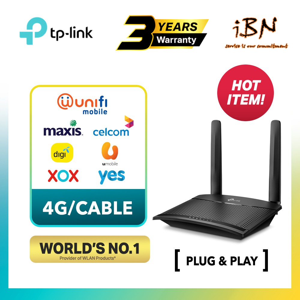 TPLink Wireless N300 4G LTE Mobile Direct Sim Modem Router TLMR100