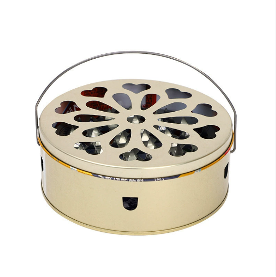 WHL Mosquito Coil Tray Portable Anti-mosquito Home Hotel Metal Tray Repellent Incense Plate With Cover Mosquito Coil Holder Sandalwood Rack
