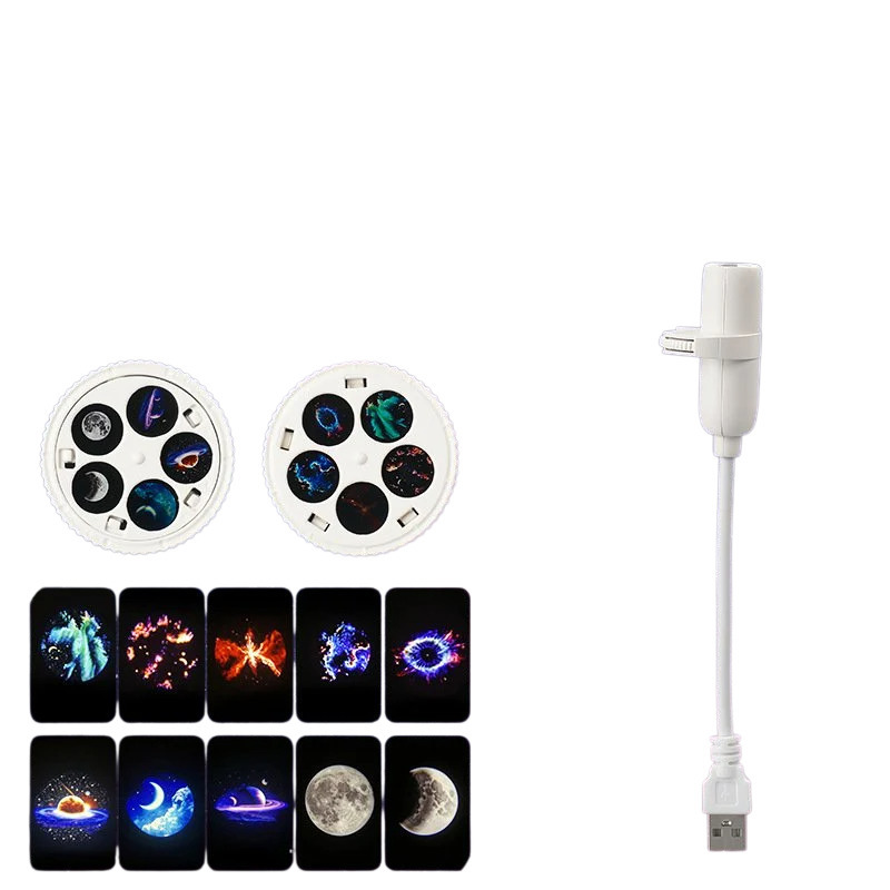 Creative Deep Sea Projection Lamp Rotating Starry Night Light Galaxy Projector RGB Lighting Home Decor Projection Lamp