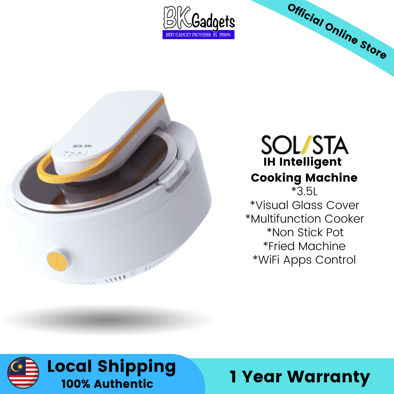 Solista IH Intelligent Cooking Machine CJ-A7 3.5L Capacity Multifunction Cooker Non Stick Pot