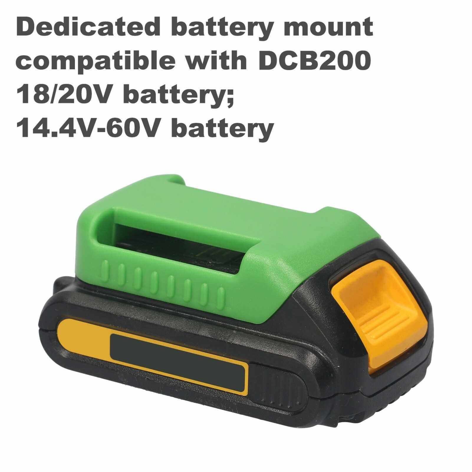 5pcs Lithium-Ion Batteries Storage Bracket Dedicated Battery Clip Battery Mount Dock Holder Replacement for DCB200 18/20V Battery 14.4V-60V Battery (Green)