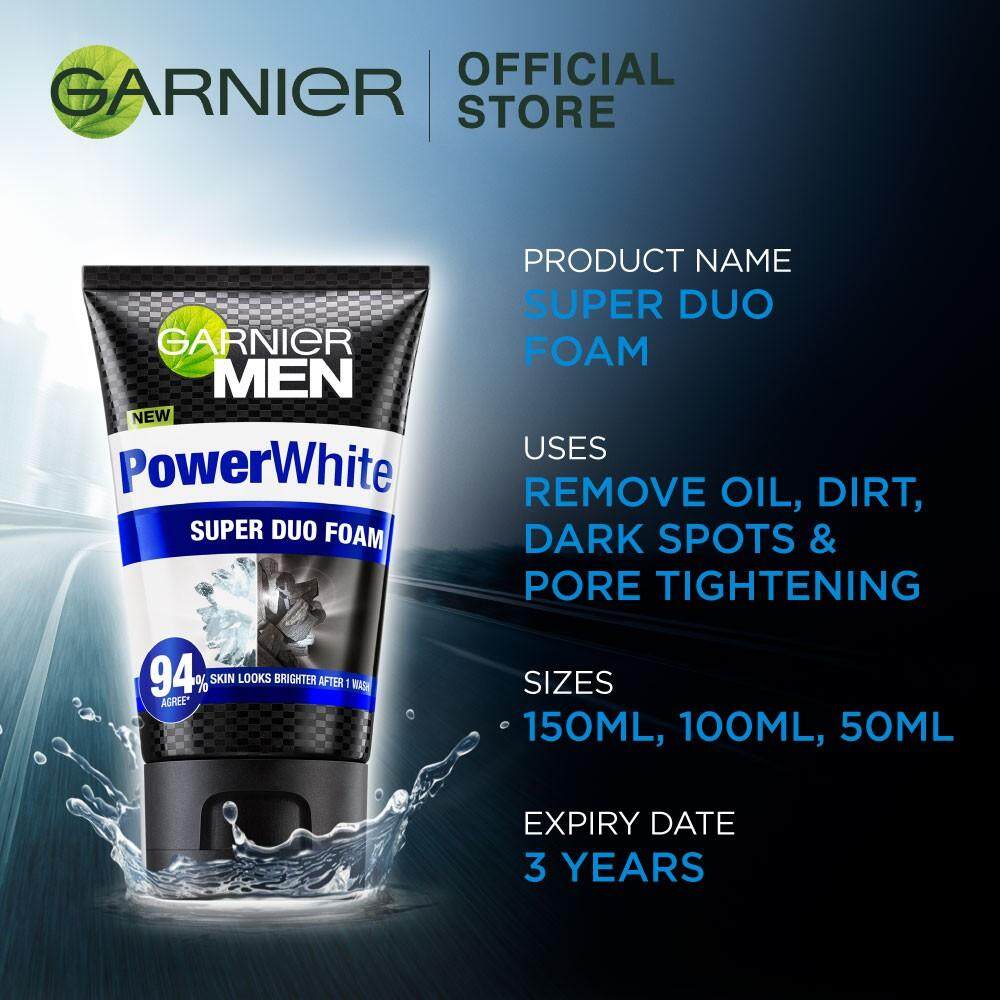 GARNIER Men Power White Super Duo Foam 100ml | New PGMall