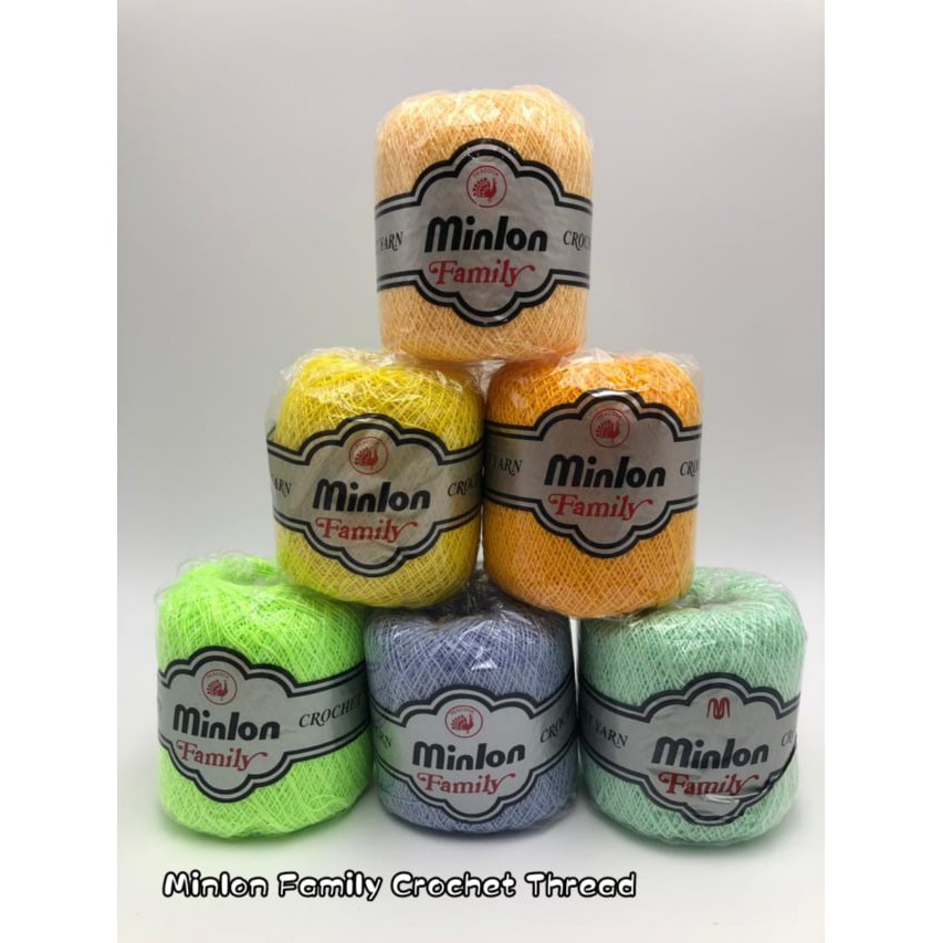 (Restock sampai 🔥) 1pc MINLON FAMILY Benang Kait Crochet Thread Knitting Yarn 100g