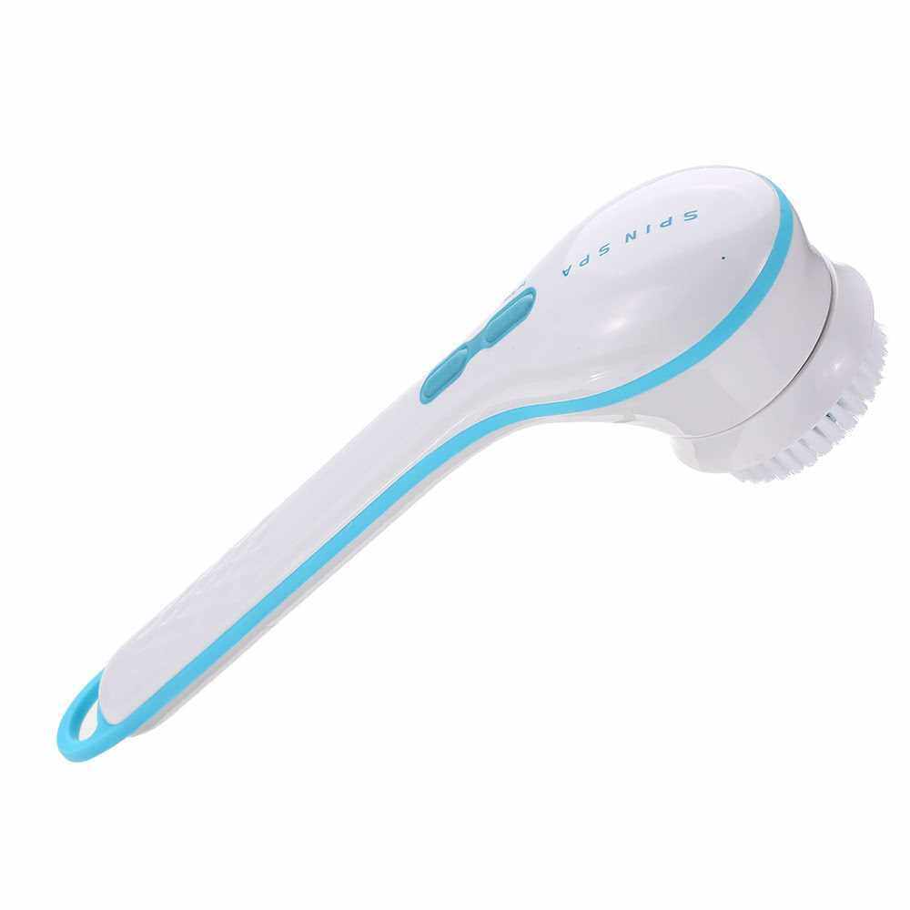 Portable Electric Spin Spa Long-Handled Deep Cleaning Body Brush with Body Massager