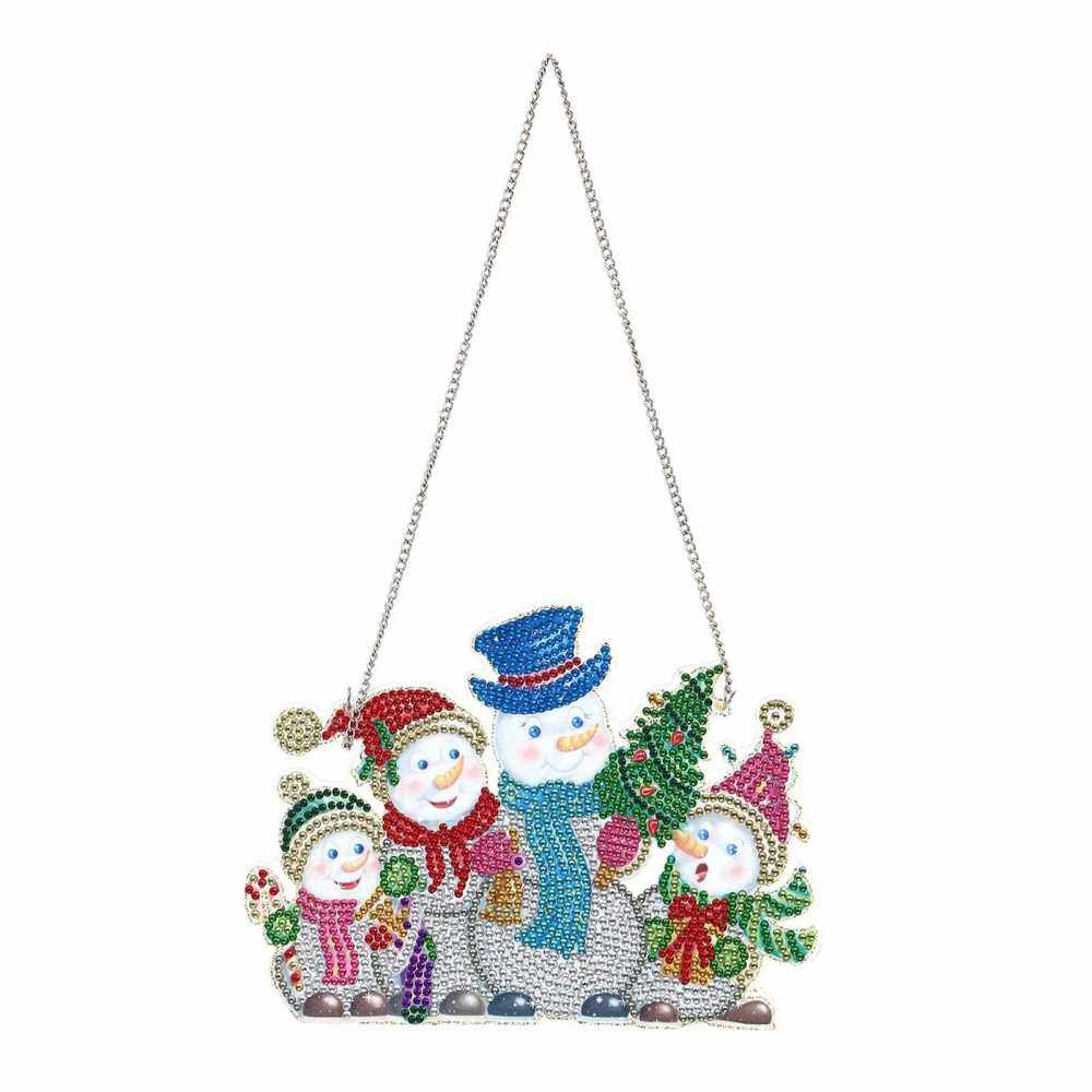 DIY Diamond Painting Doorplate with Long Chain Drill Diamond Embroidery Kit DIY Christmas Door Pendant (2)