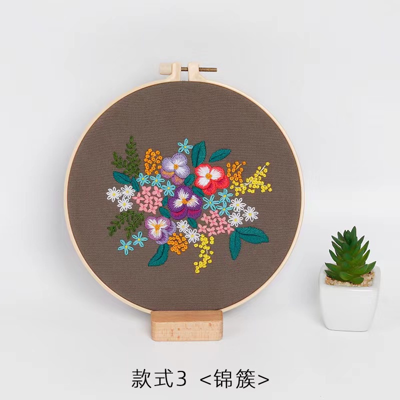 Embroidery Kit Needlework/ Beginner Embroidery Set/ Set Sulaman Tangan/ DIY cross stitch set/