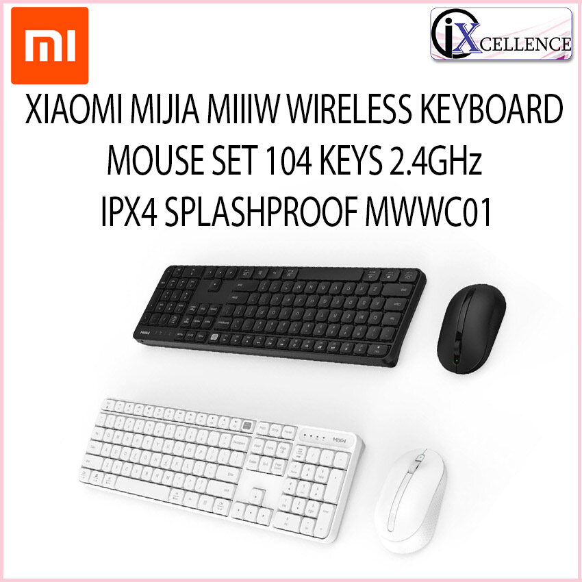 [IX] XIAOMI MIJIA MIIIW WIRELESS KEYBOARD MOUSE SET 104 KEYS 2.4GHz IPX4 SPLASHPROOF MWWC01 FOR WINDOW / MAC