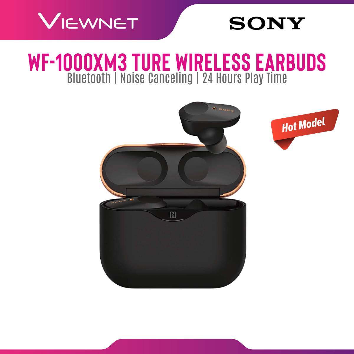 [HOT MODEL] Sony WF-1000XM3 WF1000XM3 Premium Bluetooth Wireless Noise Cancelling In-ear Headphones Earbuds with Charging Case