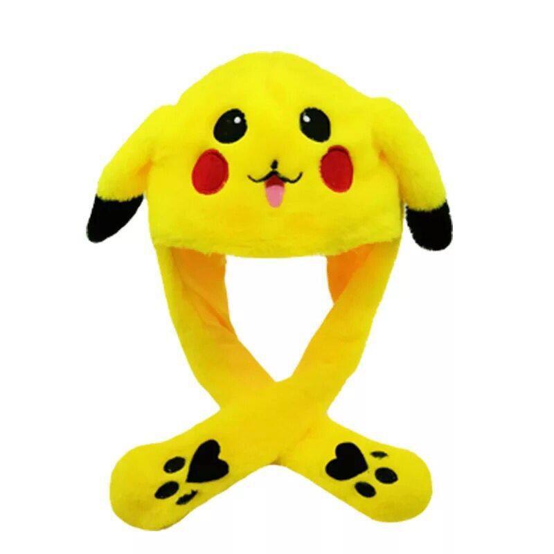 Đồ Chơi Mô Hình Quà Tặng Mũ Nhung Lông Tai Dễ Thương Có Thể Di Chuyển Được Anime Pikachu Pokemon Mới