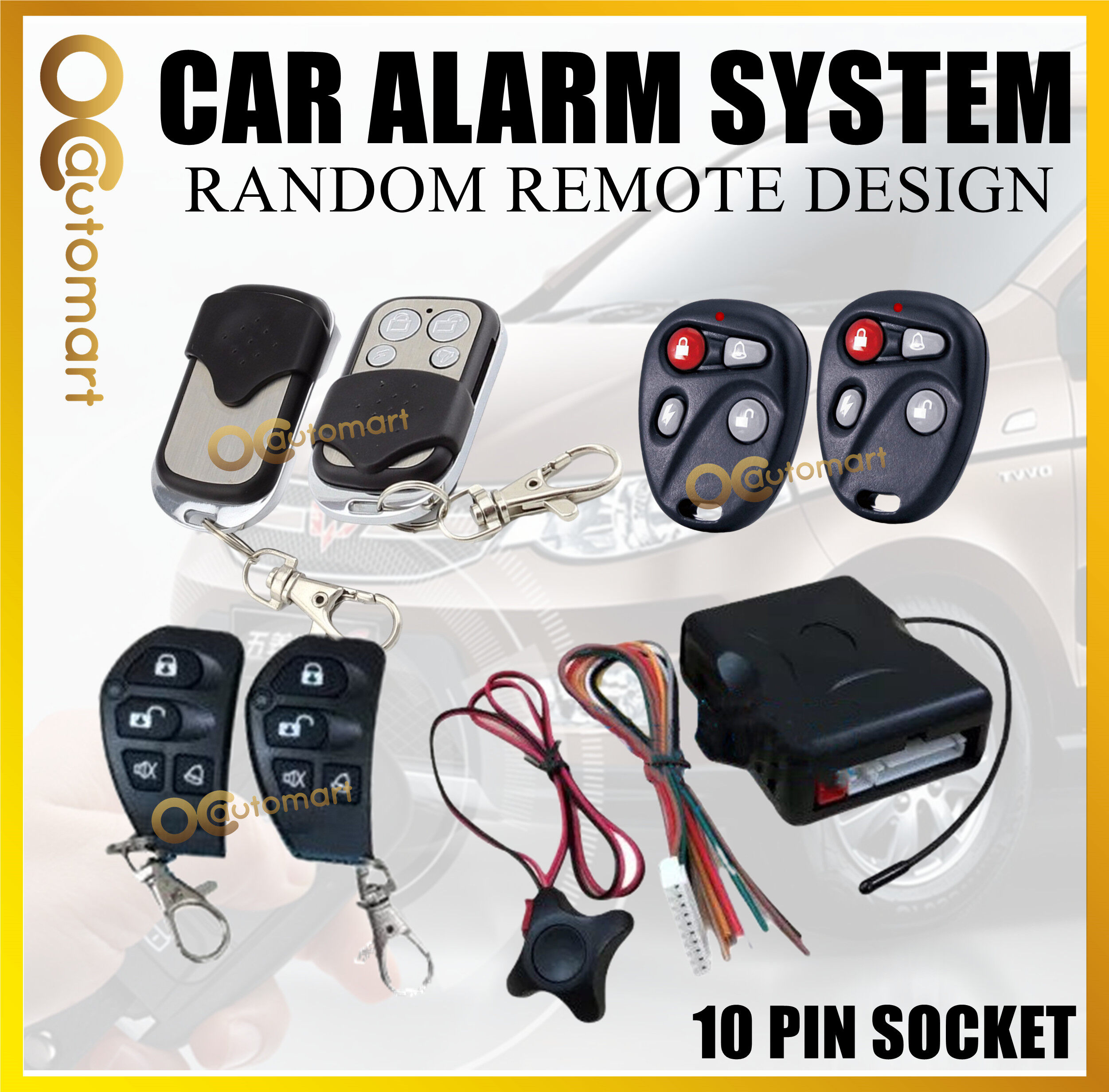 Bosoko Car Security Alarm System (10Pin) - T003