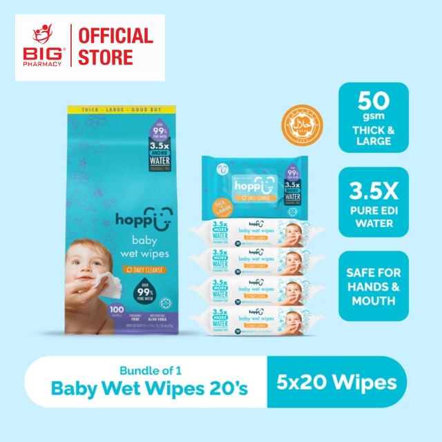 HOPPI Wet Wipes / Premium Baby Wipes / Antibacterial Baby Wipes ~ [ BUNDLE PACK ]