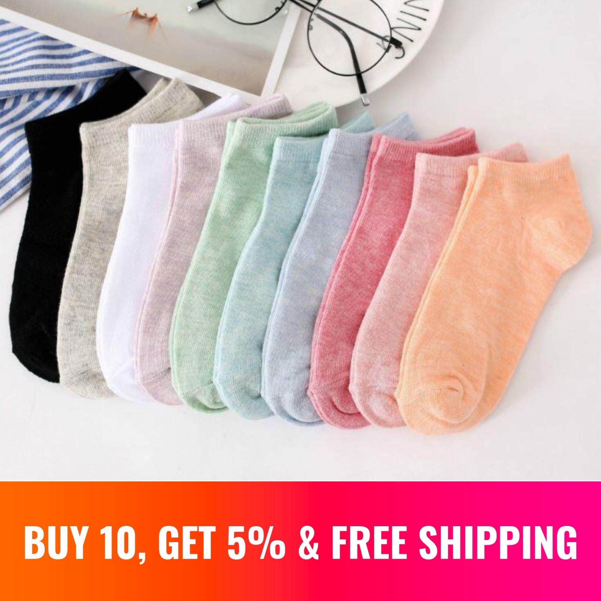 [Fast Sipping within 2day] Japan Quality Candy Color High low ankle Socks - Low Ankle Socks office socks school socks sport socks JK [JK Mall] W035