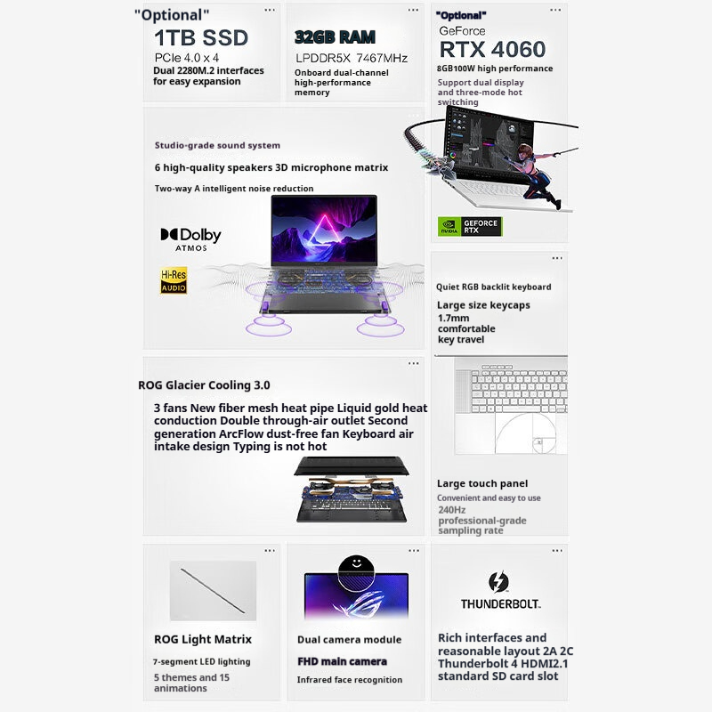 ASUS ROG Zephyrus G16 Air 2024 Gaming Laptop|AMD Ryzen AI 9
