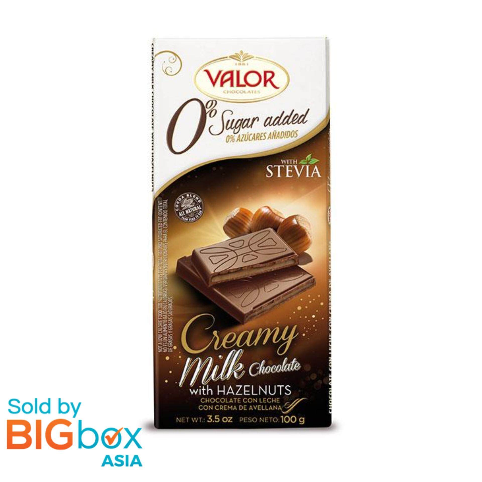 Valor Milk Chocolate with 0% Added Sugar 100g - Dark Truffle Cream