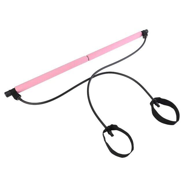Portable 2 Foot Loops Lightweight Trainer Bar Stick with Resistance Band for Gym Home Fitness Sports Body Workout 15591201