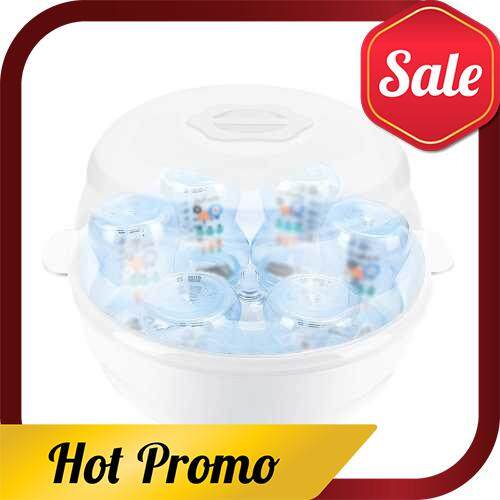Microwave Bottle Sterilizer Steam Sterilizer Fits 6 Baby Bottles for Baby Bottles Pacifiers Cups Disinfect in 2-6 Minutes (Standard)
