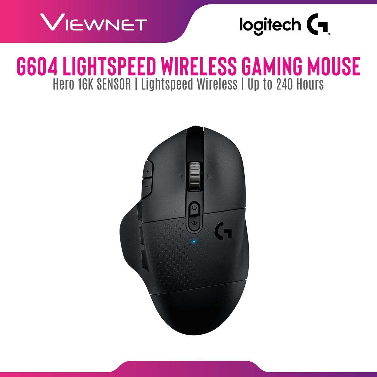 Logitech G604 Lightspeed Wireless Gaming Mouse with Hero 16K Sensor, 15 Programmable Controls, Dual Connectivity with Lightspeed, Up To 240 Hours
