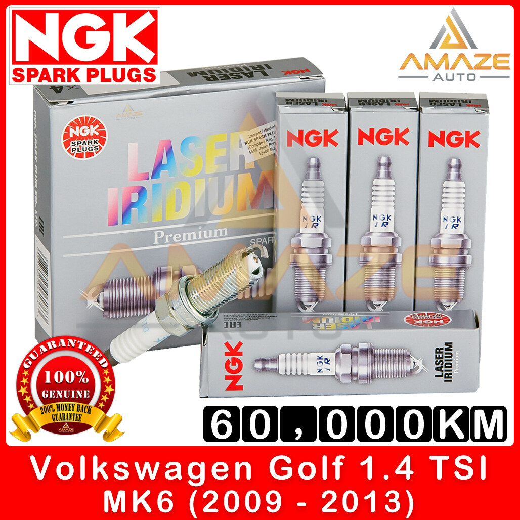 NGK Laser Iridium Spark Plug for Volkswagen Golf 1.4 TSI MK6 (2009-2013) - 60,000KM usage life