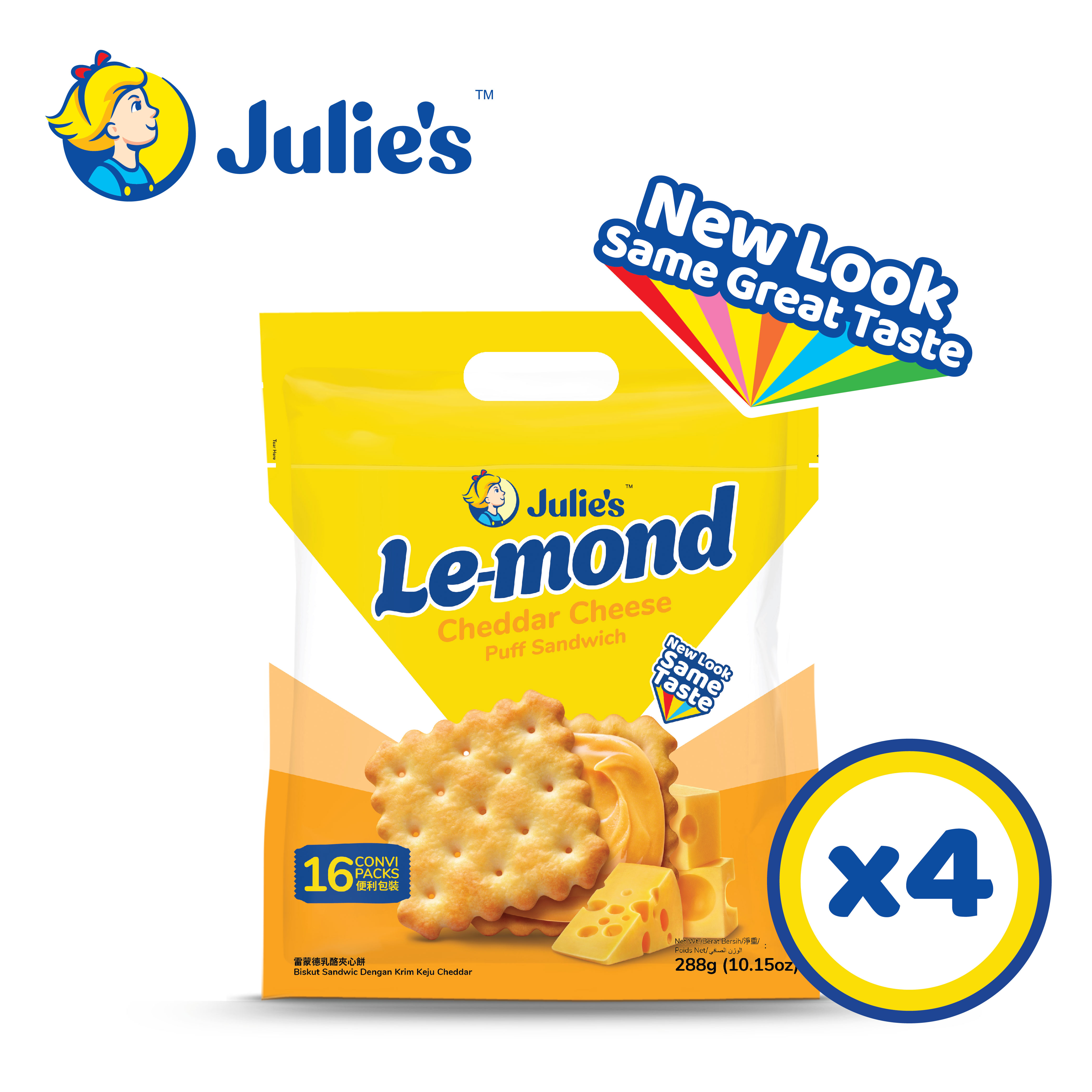 Julie's Le-mond Cheddar Cheese 288g x 4 pack