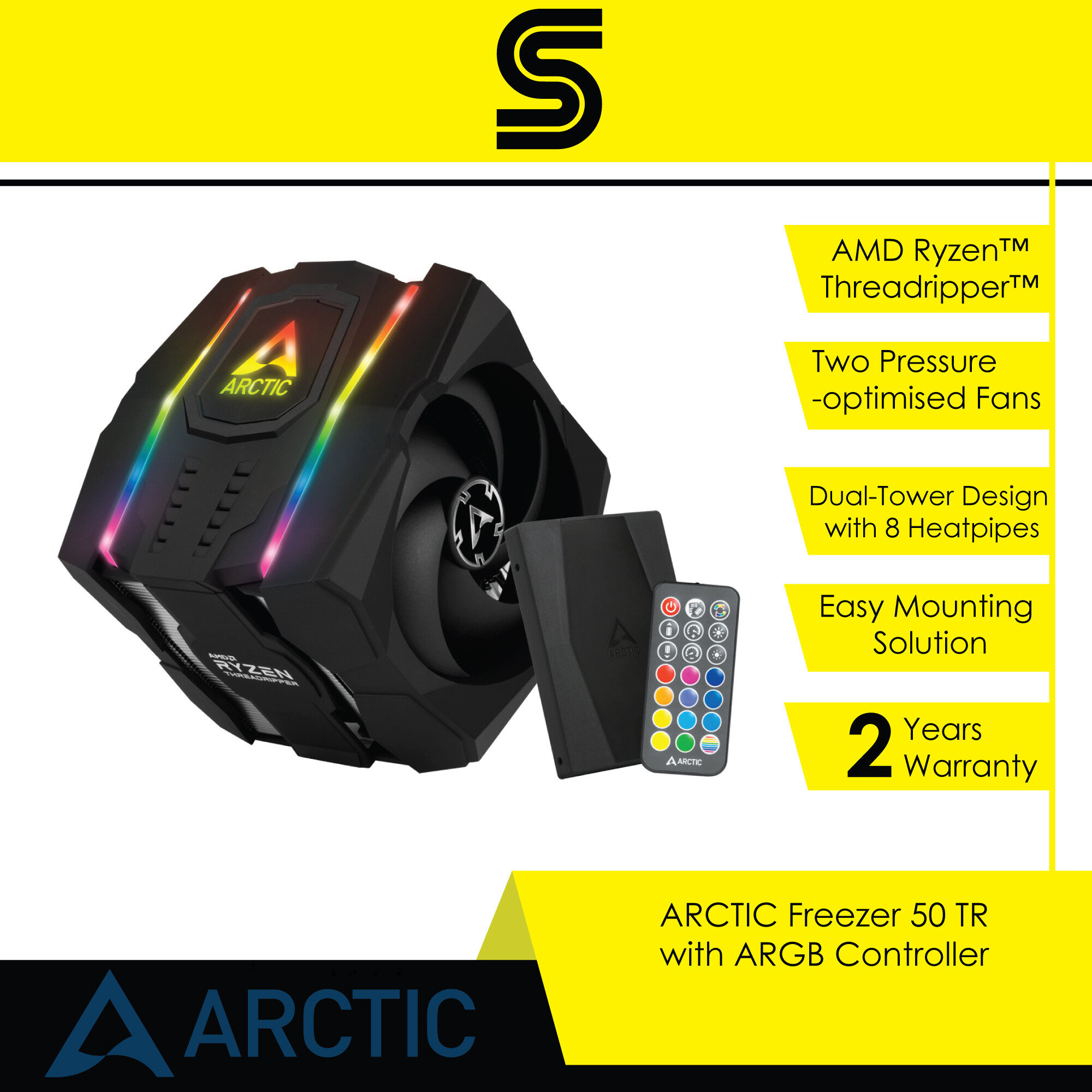 ARCTIC Freezer 50 TR with ARGB Controller