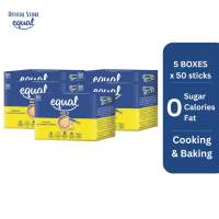 (Bundle of 5) EQUAL GOLD 50 Sticks Zero Calorie Sweetener