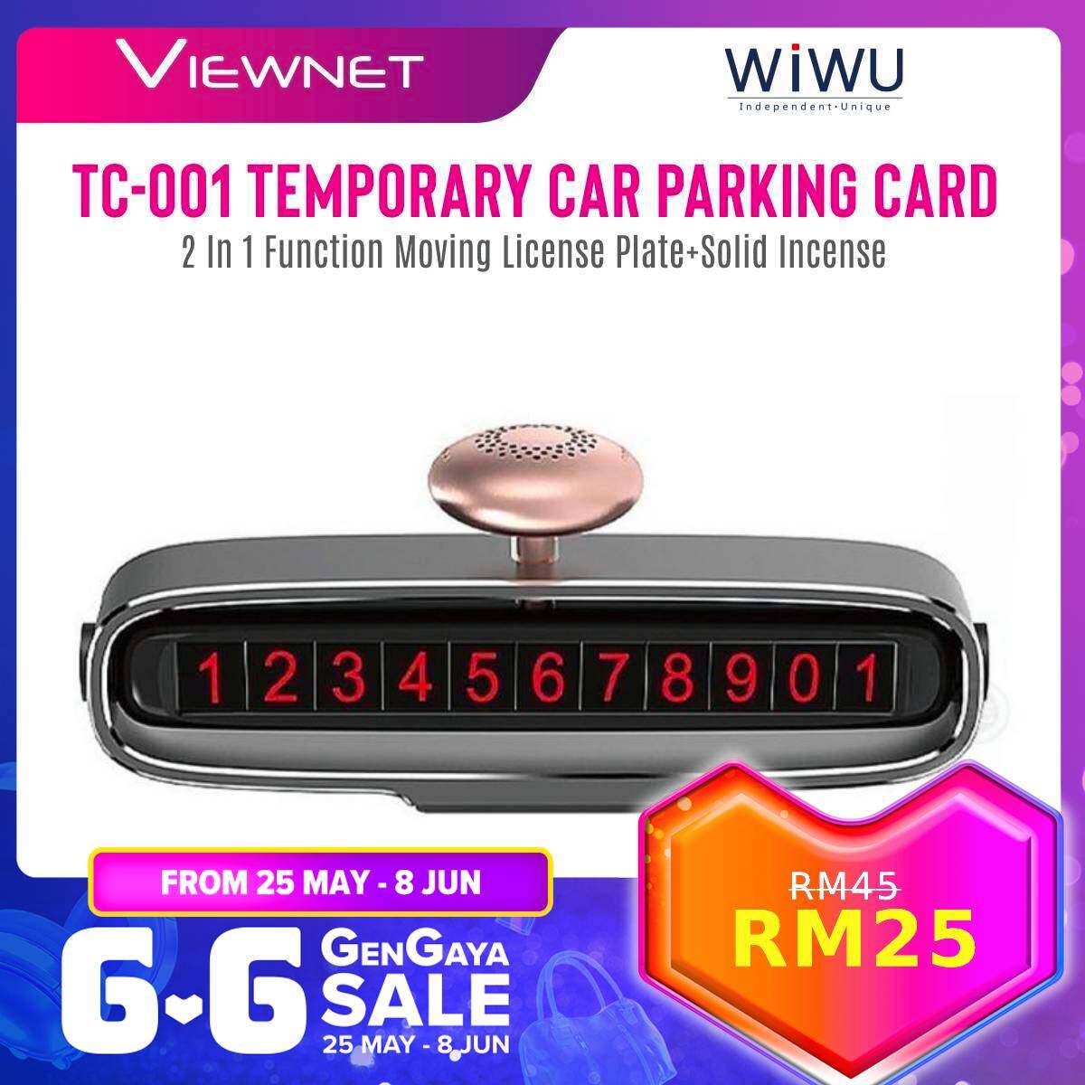 Wiwu Tc001 Aroma Car Norway Number Temporary Car Parking Card