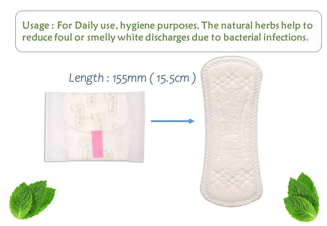 Biosilk Herbal Ultra Pantyliners 15.5cm 40's