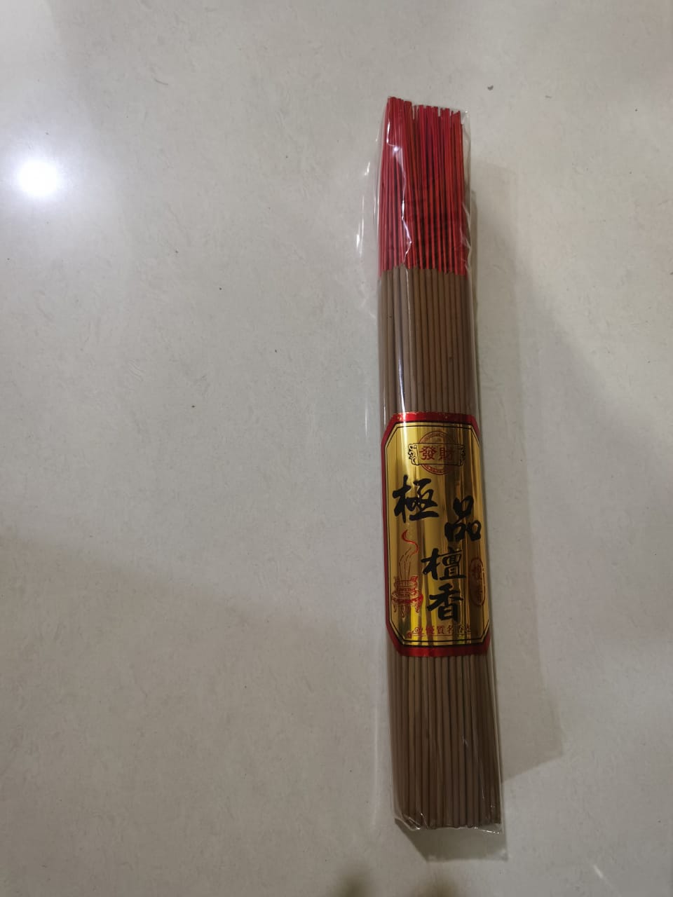 纯无烟檀香 幼香 1.3mm 佛香 32.5cm 重量 500g+- 纯手工 手工淋香 细香 香幼无烟 不烫手 环保健康 Incense Joss Stick
