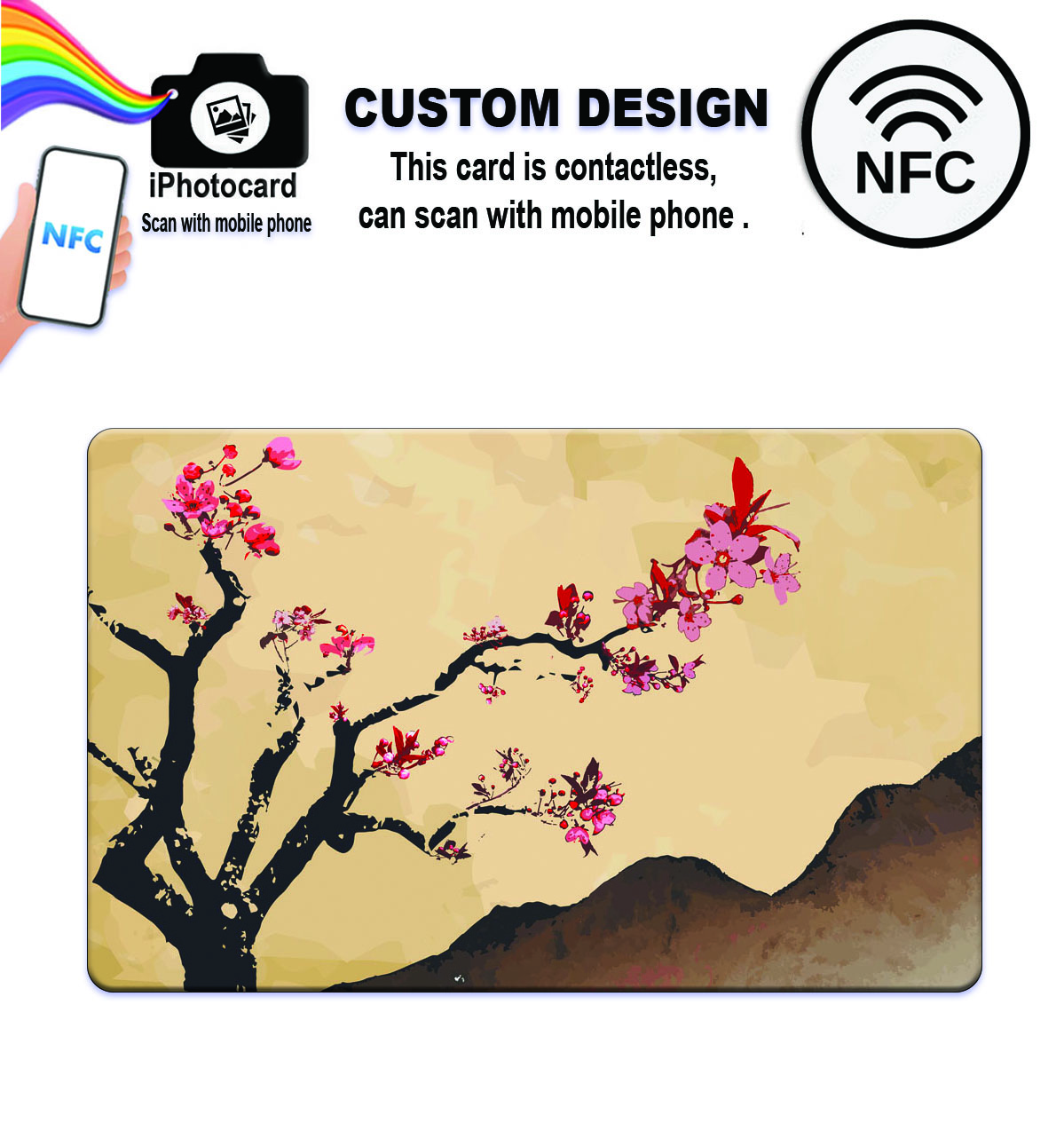 TOUCH N GO CARD - CUSTOM DESIGN (SAKURA) - Card Reload with Mobile Phone Use at TolParkingMRT LRTRapid NFC TNG CARD