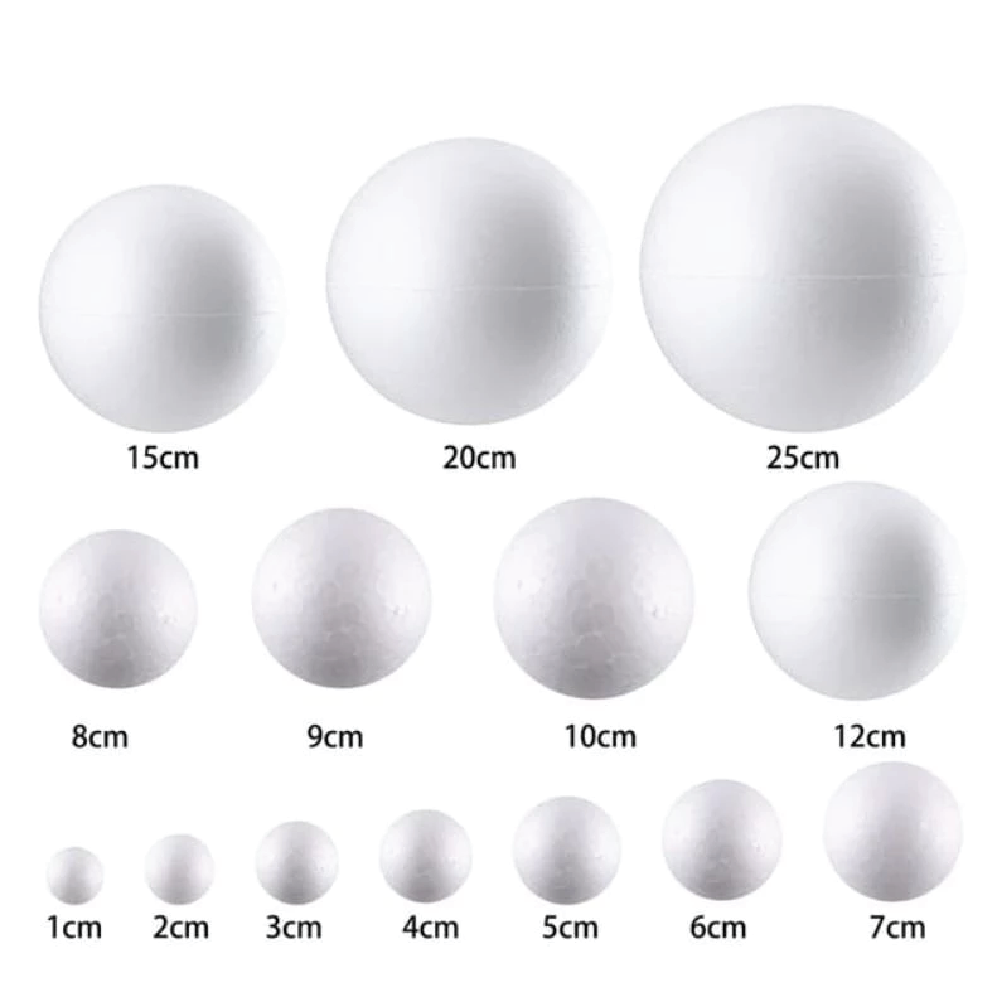 Styrofoam Ball / White Round Styrofoam Wedding Polystyrene DIY Craft Foam Ball Bunga Bola Putih Gabus Bulat Kahwin 球形保丽龙