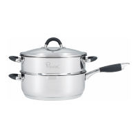 La gourmet Aura Stainless Steel 18/10 Cookware With Strainer Steamer.Glass Lid & Silicone Handle (IH) - Assorted Pelbagai Periuk Keluli Tahan Karat 18/10 dengan Penapis Penutup Kaca & Pemegang Silikon dapur induksi