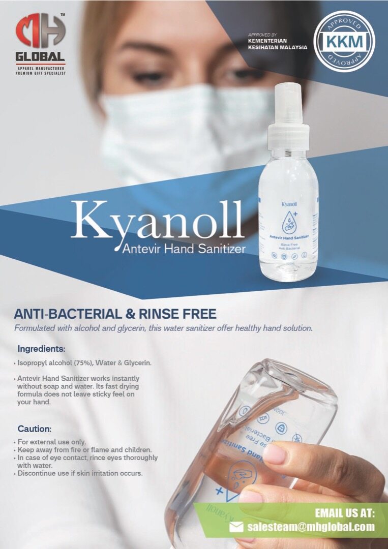 Kyanoll Hand Sanitizer 100ml *Ready Stock* 99.9% Kill Germs within 15 Sec
