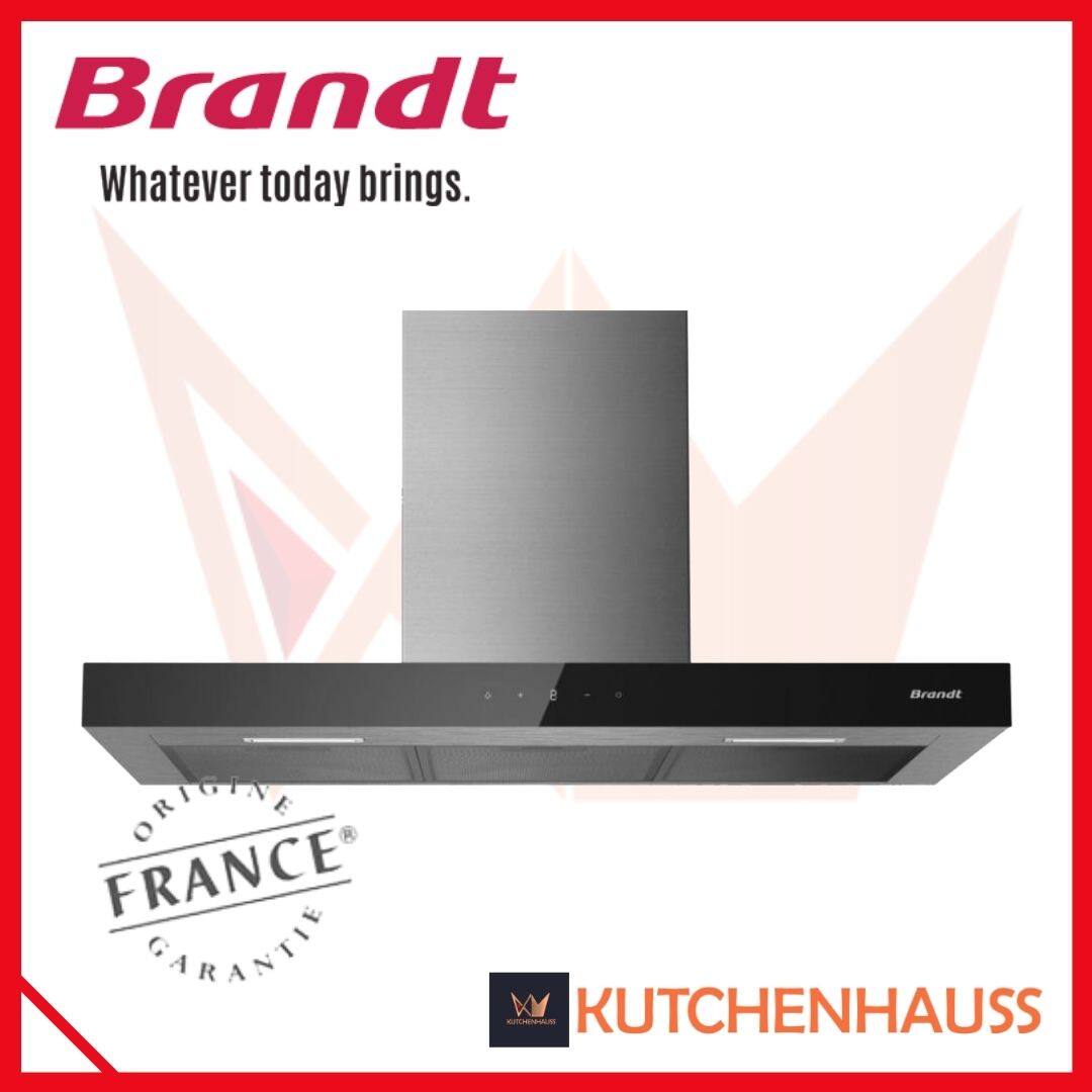 Brandt Package Brandt BHB6912BM 90cm Chimney Hood + Brandt BPI6449BL