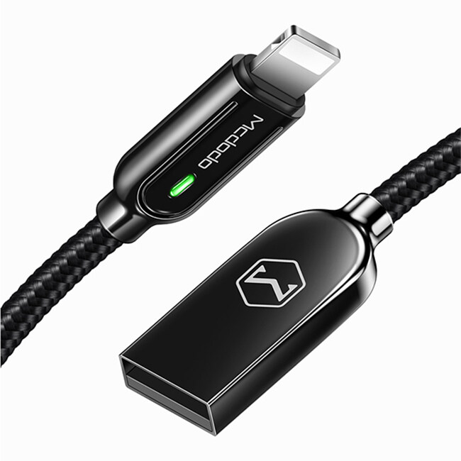 Mcdodo Smart Series Auto Disconnect & Recharge Lightning 1.2MM Red / Black Cable (CA5260/CA5261)
