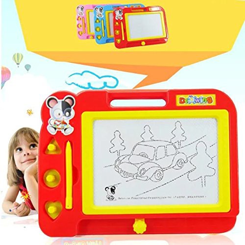 [Learning Tool] Erasable Magnetic Doodle Writing Drawing Board Pad Educational Toys with 3pcs Stamps for Kids