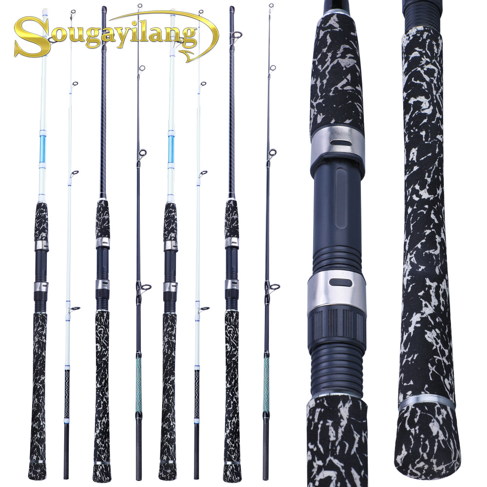Cần câu cá trên biển 1.65m sợi carbon 2 phần cần dạng sợi cá vược vào bờ nước ngọt câu cá nước mặn cần câu