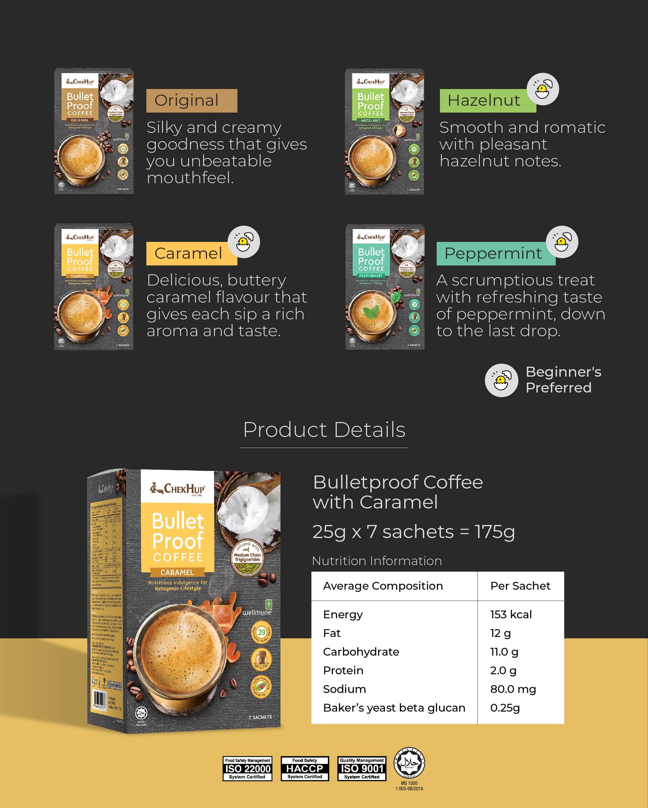 Chek Hup Bulletproof Coffee [Combo of 4 Variants]