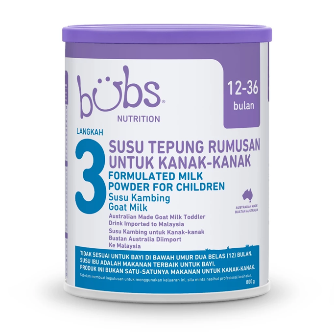Bubs Australian Goat Milk Infant/ Toddler/ Junior Formula - All Stages - Step 1/2/3/4 (Bubs Susu Kambing Australia)