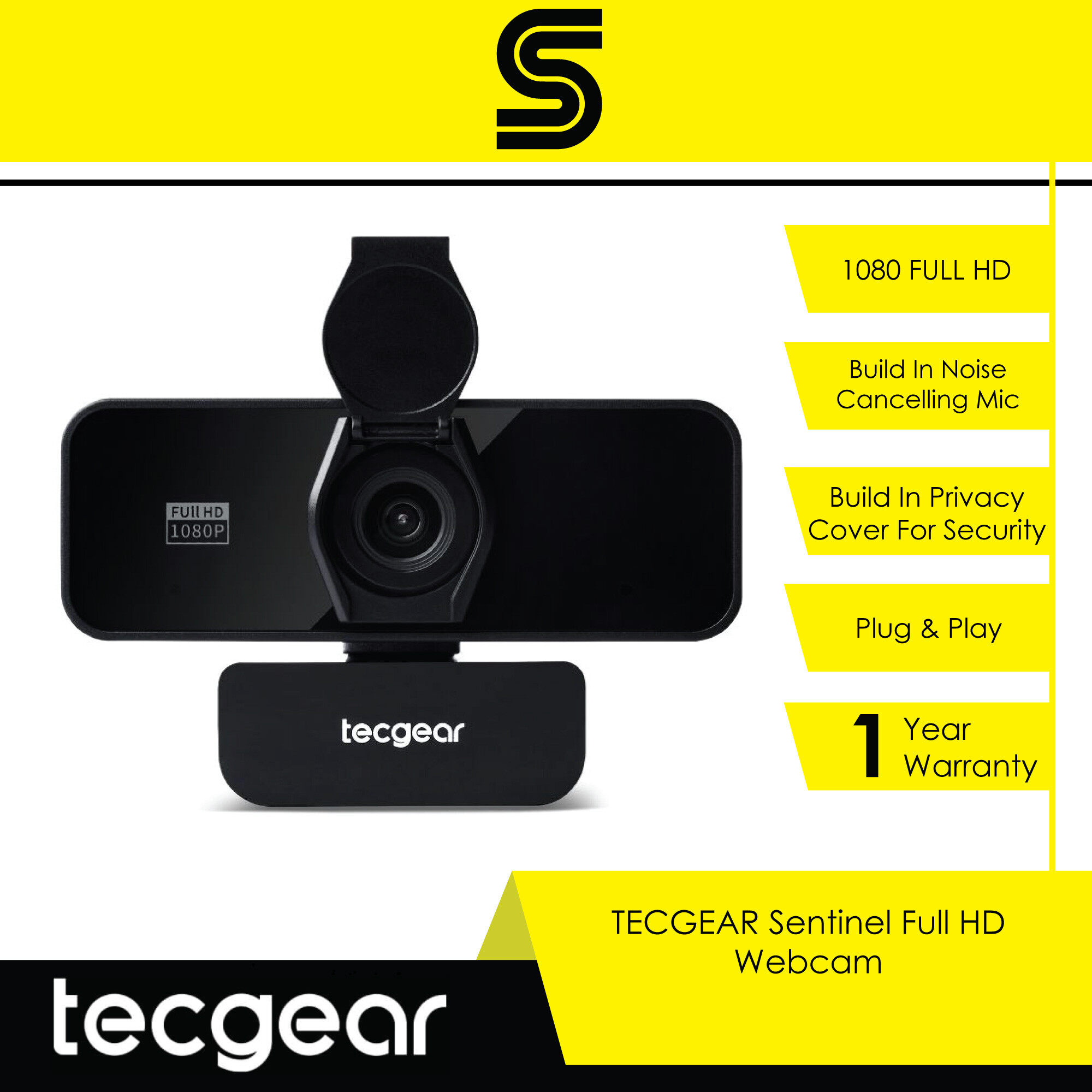 TECGEAR Sentinel Full HD Webcam